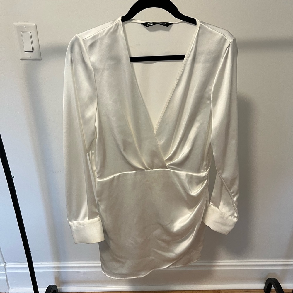 Zara Satin Wrap Dress